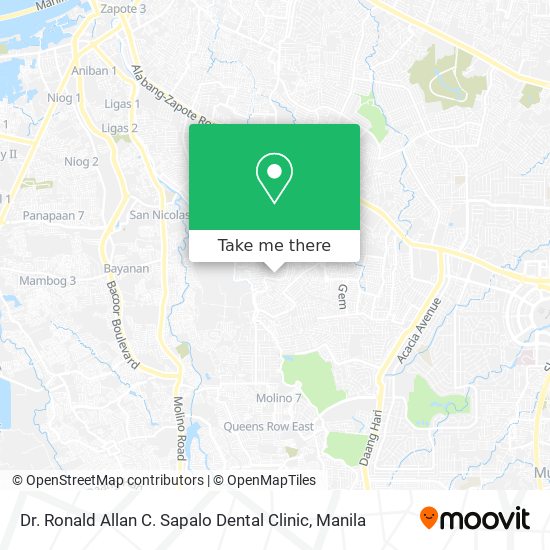 Dr. Ronald Allan C. Sapalo Dental Clinic map