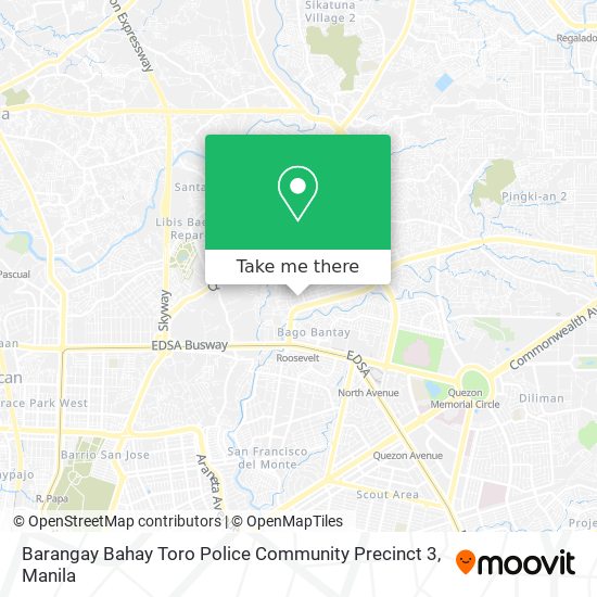 Barangay Bahay Toro Police Community Precinct 3 map