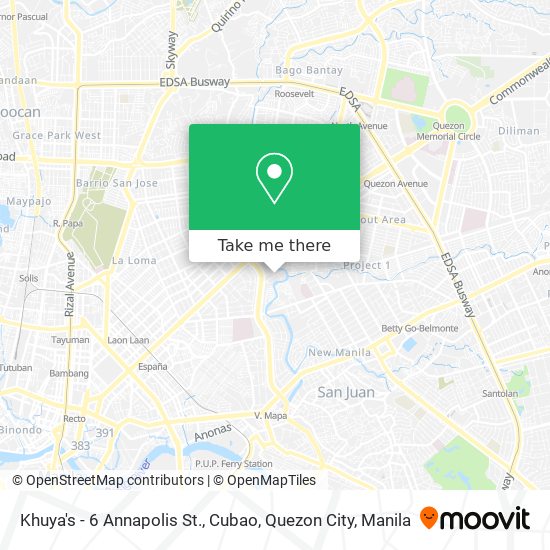 Khuya's - 6 Annapolis St., Cubao, Quezon City map