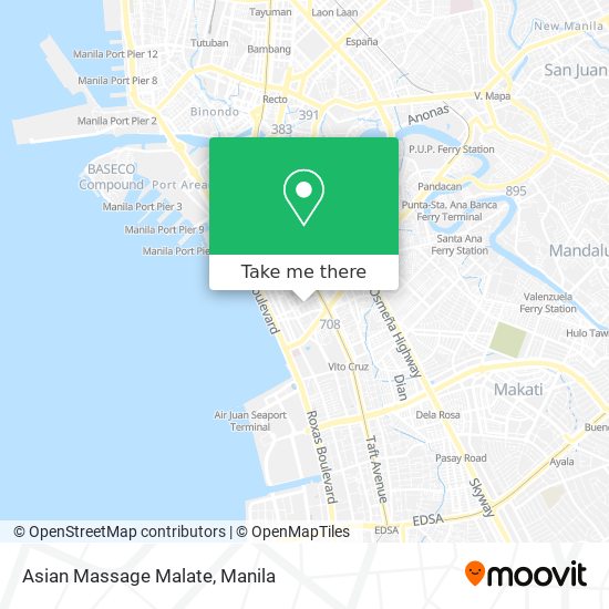 Asian Massage Malate map