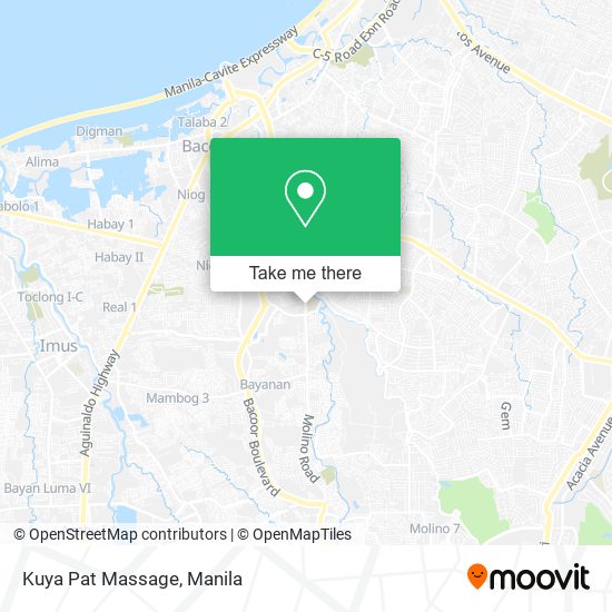 Kuya Pat Massage map