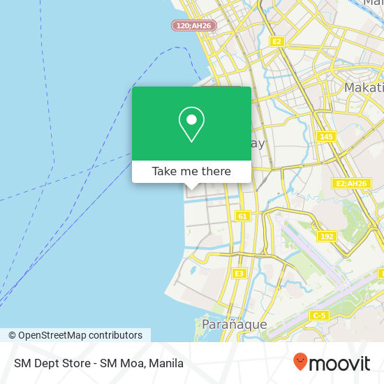 SM Dept Store - SM Moa map