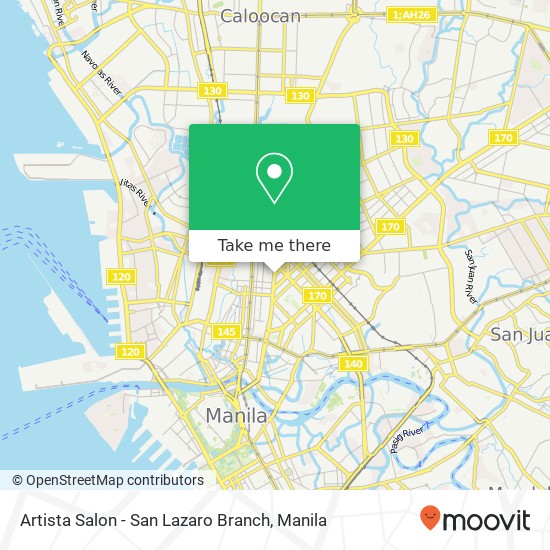 Artista Salon - San Lazaro Branch map