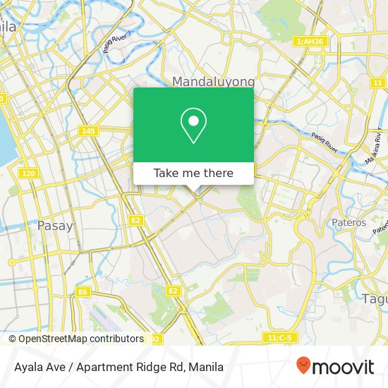 Ayala Ave / Apartment Ridge Rd map