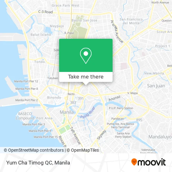 Yum Cha Timog QC map
