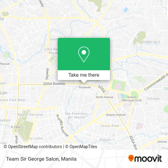 Team Sir George Salon map