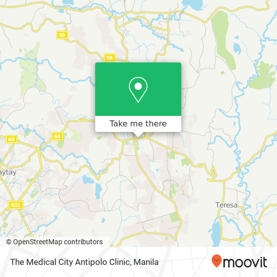 The Medical City Antipolo Clinic map