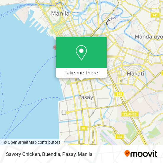 Savory Chicken, Buendia, Pasay map