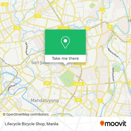 Lifecycle Bicycle Shop map