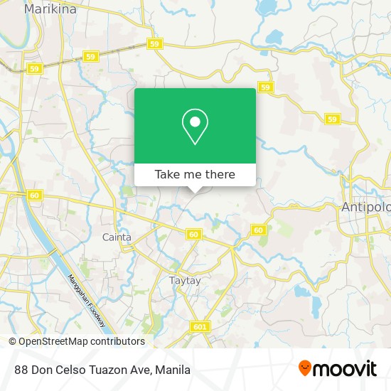 88 Don Celso Tuazon Ave map