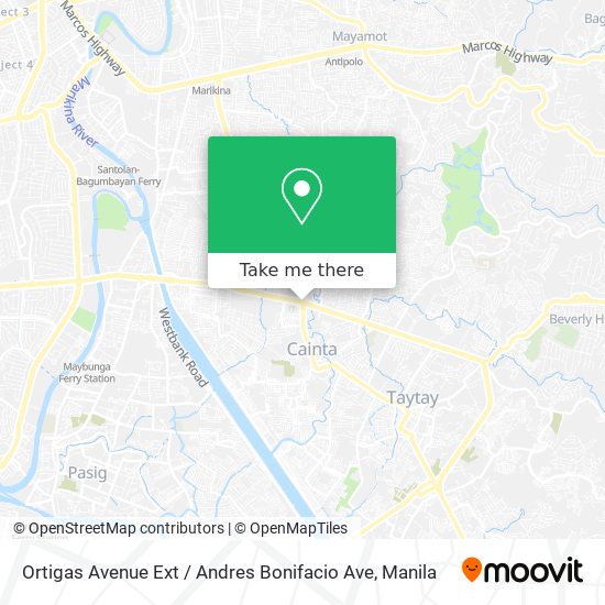 Ortigas Avenue Ext / Andres Bonifacio Ave map