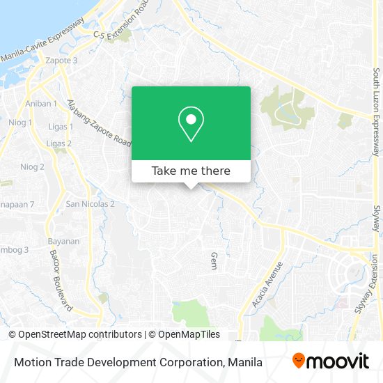 Motion Trade Development Corporation map