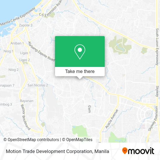 Motion Trade Development Corporation map