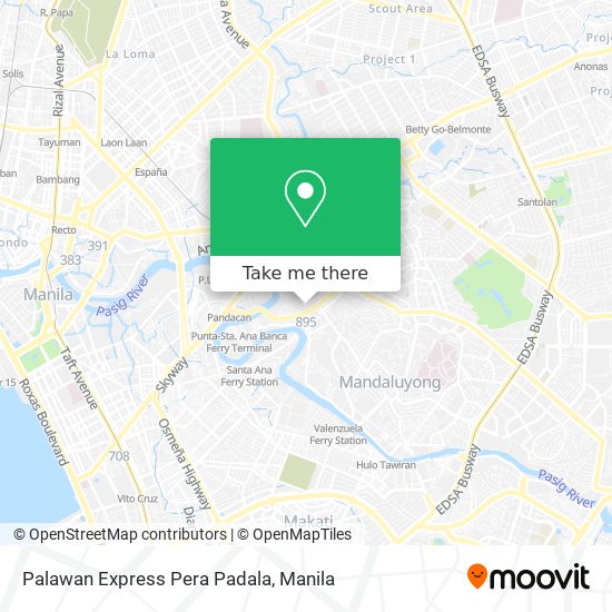 Palawan Express Pera Padala map