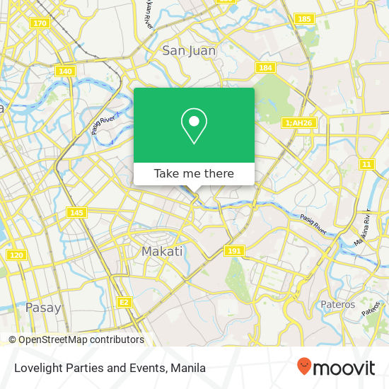 Lovelight Parties and Events map