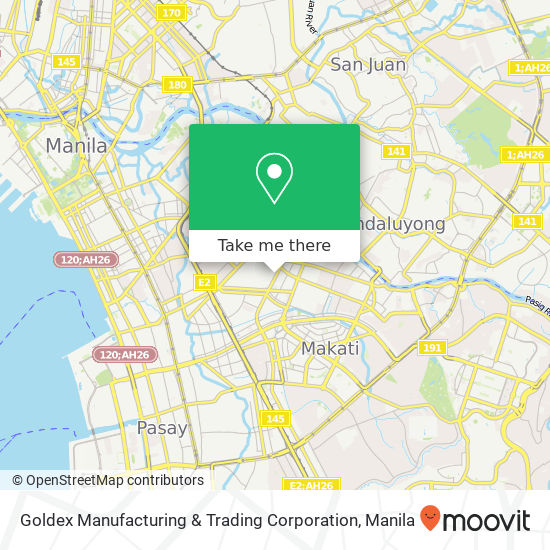 Goldex Manufacturing & Trading Corporation map