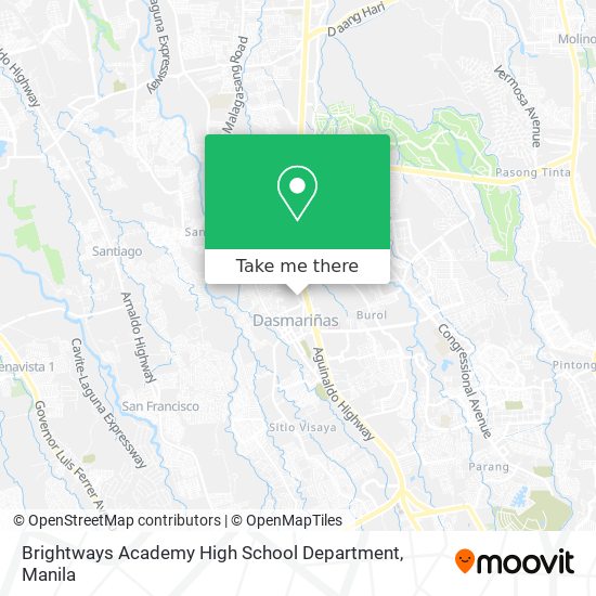Brightways Academy High School Department map