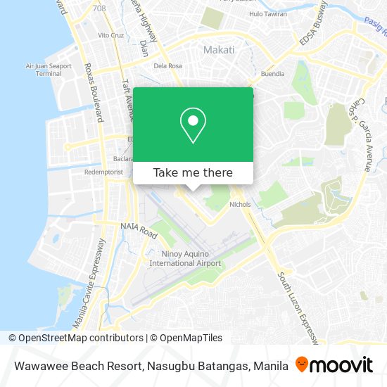 Wawawee Beach Resort, Nasugbu Batangas map