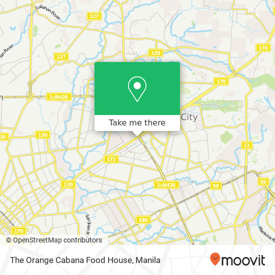 The Orange Cabana Food House map