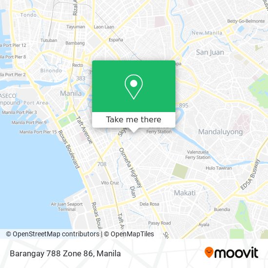 Barangay 788 Zone 86 map