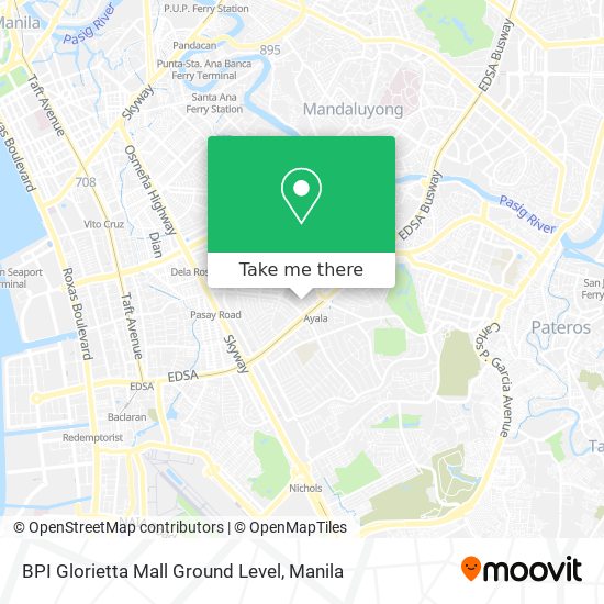 BPI Glorietta Mall Ground Level map