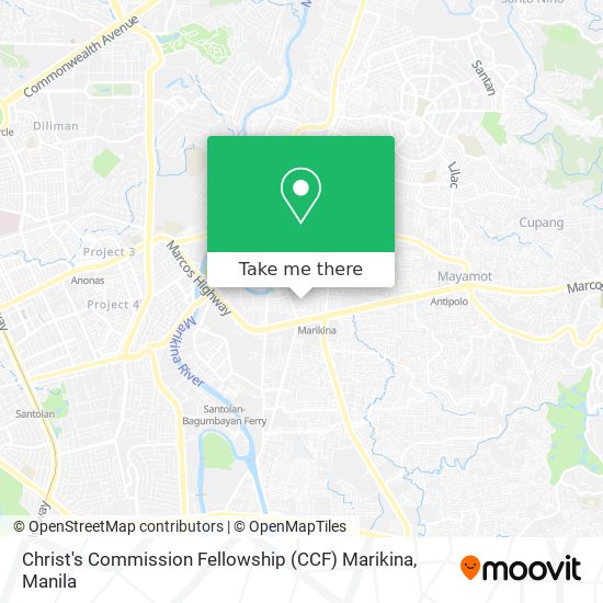 Christ's Commission Fellowship (CCF) Marikina map