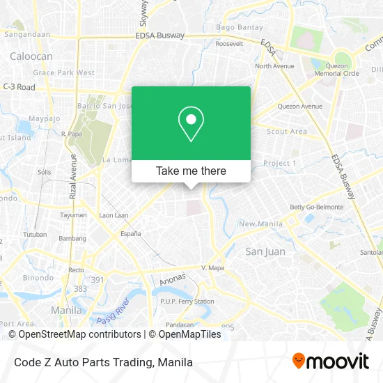 Code Z Auto Parts Trading map