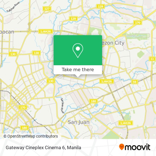 Gateway Cineplex Cinema 6 map