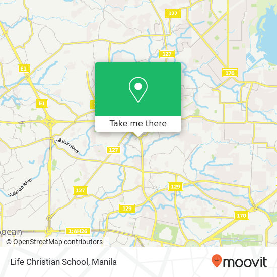 Life Christian School map