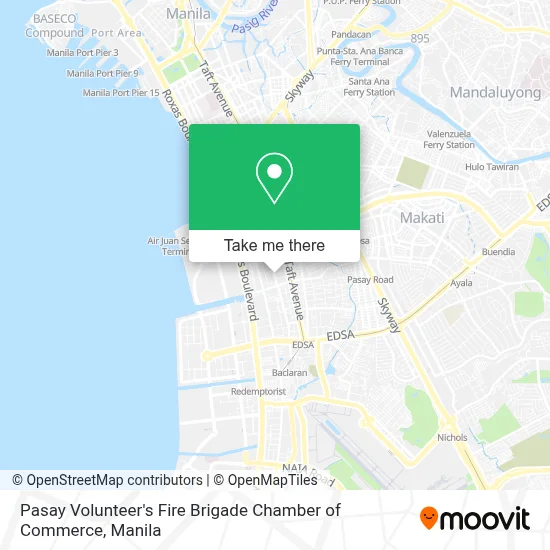 Pasay Volunteer's Fire Brigade Chamber of Commerce map