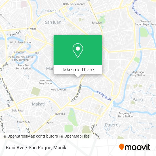 Boni Ave / San Roque map