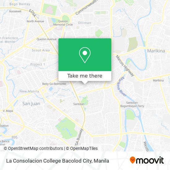 La Consolacion College Bacolod City map