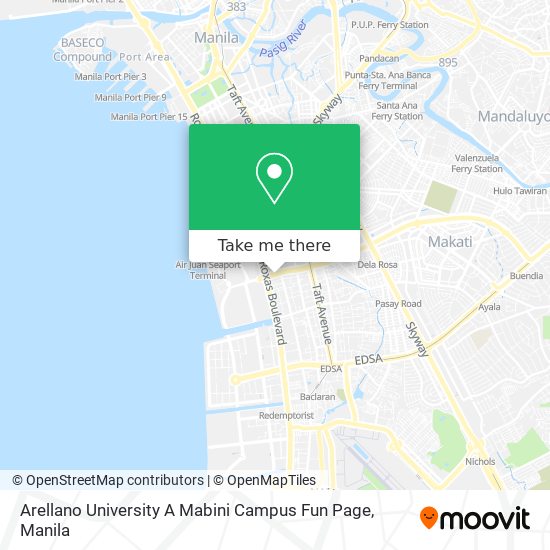 Arellano University A Mabini Campus Fun Page map