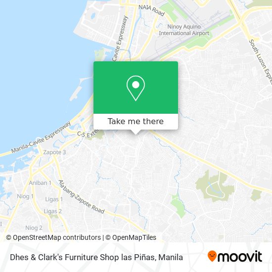 Dhes & Clark's Furniture Shop las Piñas map