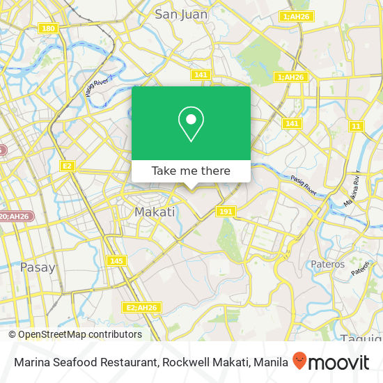 Marina Seafood Restaurant, Rockwell Makati map