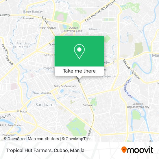 Tropical Hut Farmers, Cubao map