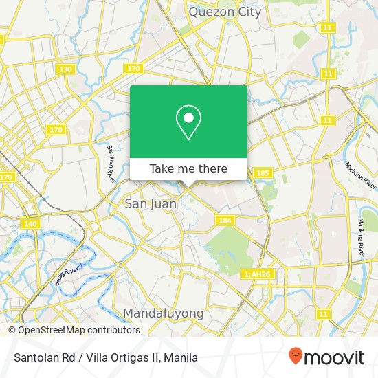 Santolan Rd / Villa Ortigas II map