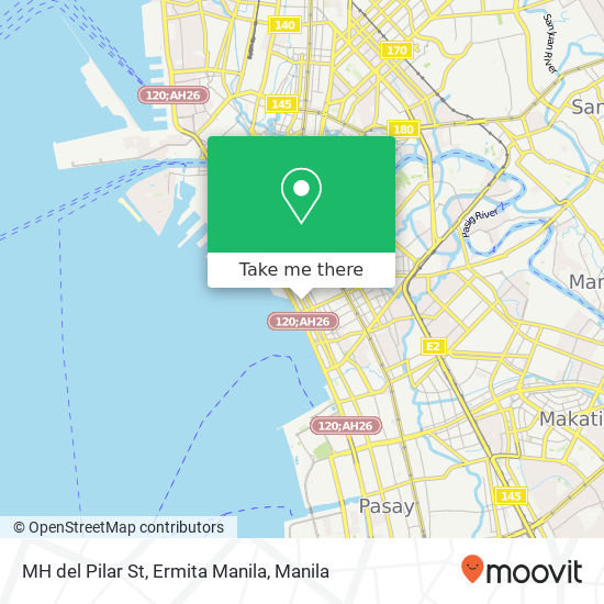 MH del Pilar St, Ermita Manila map