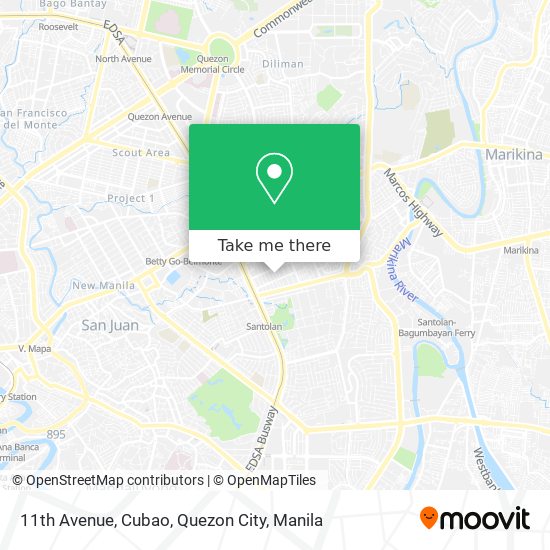 11th Avenue, Cubao, Quezon City map