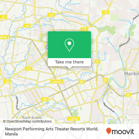 Newport Performing Arts Theater Resorts World map