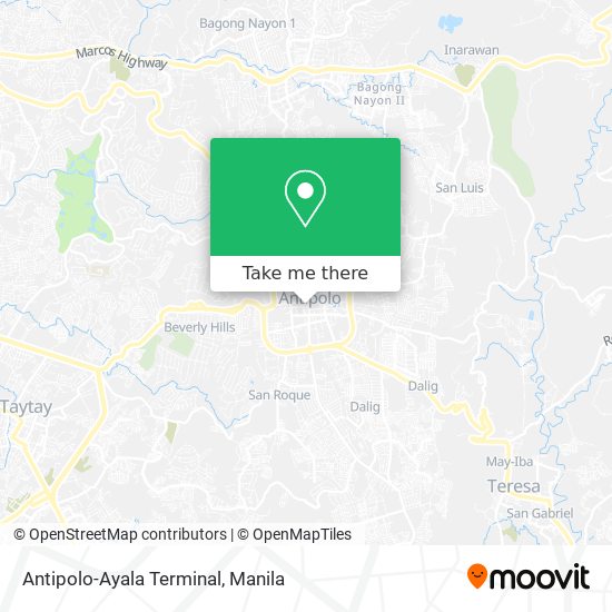 Antipolo-Ayala Terminal map
