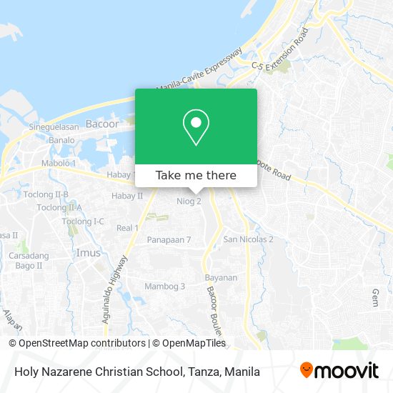 Holy Nazarene Christian School, Tanza map