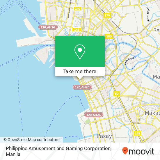 Philippine Amusement and Gaming Corporation map