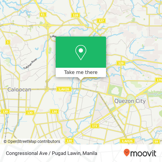 Congressional Ave / Pugad Lawin map