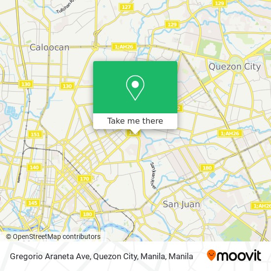 Gregorio Araneta Ave, Quezon City, Manila map