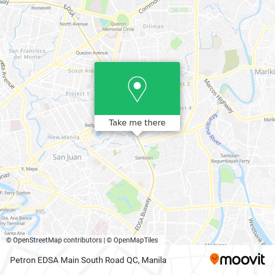 Petron EDSA Main South Road QC map
