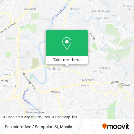 San Isidro Ave / Sampaloc St map