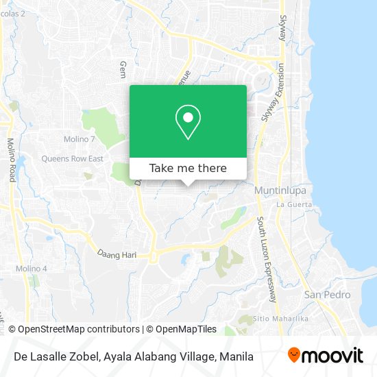 De Lasalle Zobel, Ayala Alabang Village map