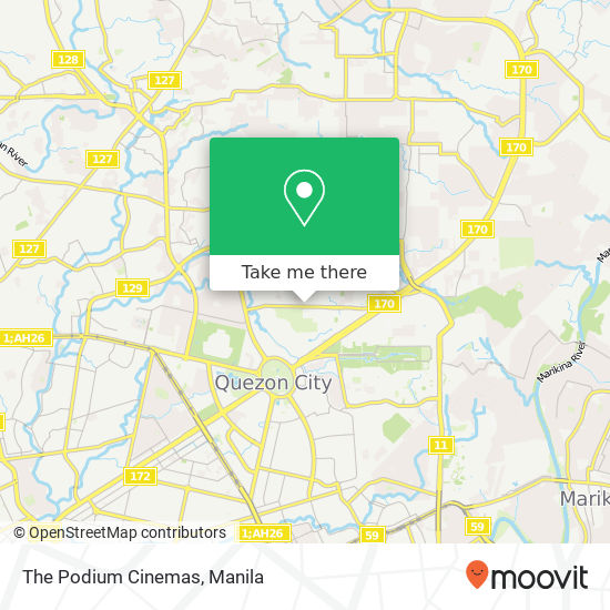 The Podium Cinemas map