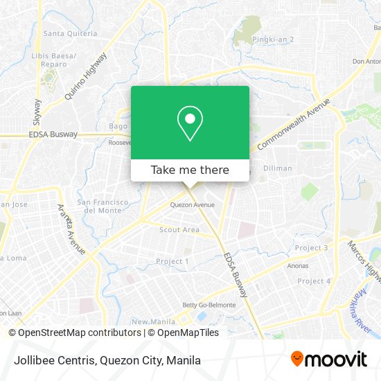 Jollibee Centris, Quezon City map